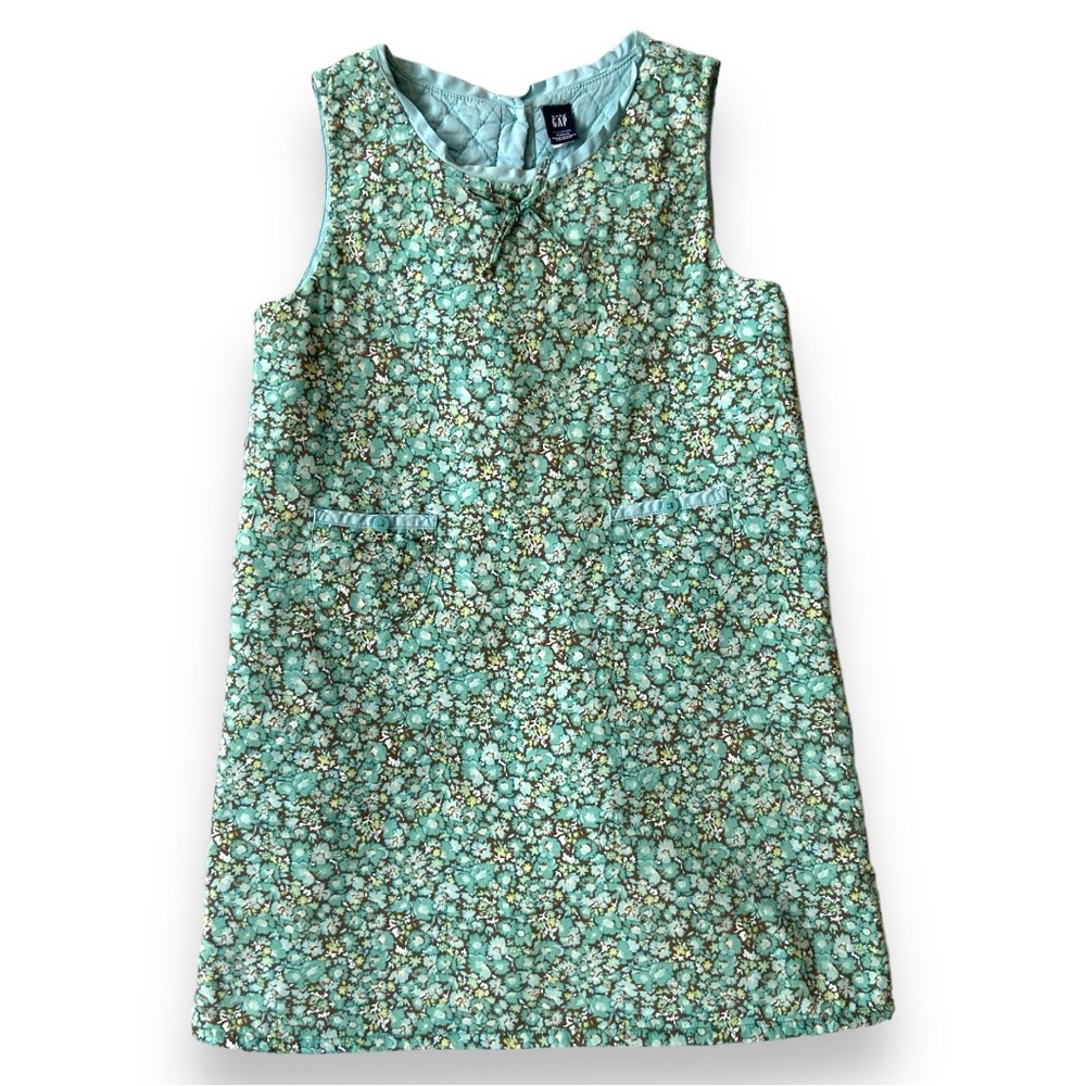 VINTAGE Y2K BABY GAP Dress Jumper Skirt Quilted Floral Cotton Liberty Print